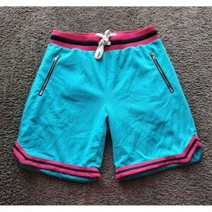 Bascom Projects 1993-XXV Shorts Mens Medium Miami Vibes Basketball Hip Hop Mesh